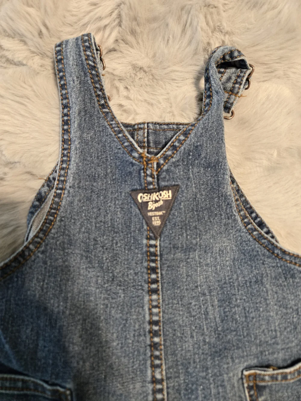 OshKosh B'gosh Soft Stretch Denim Carpenter Overalls 18M